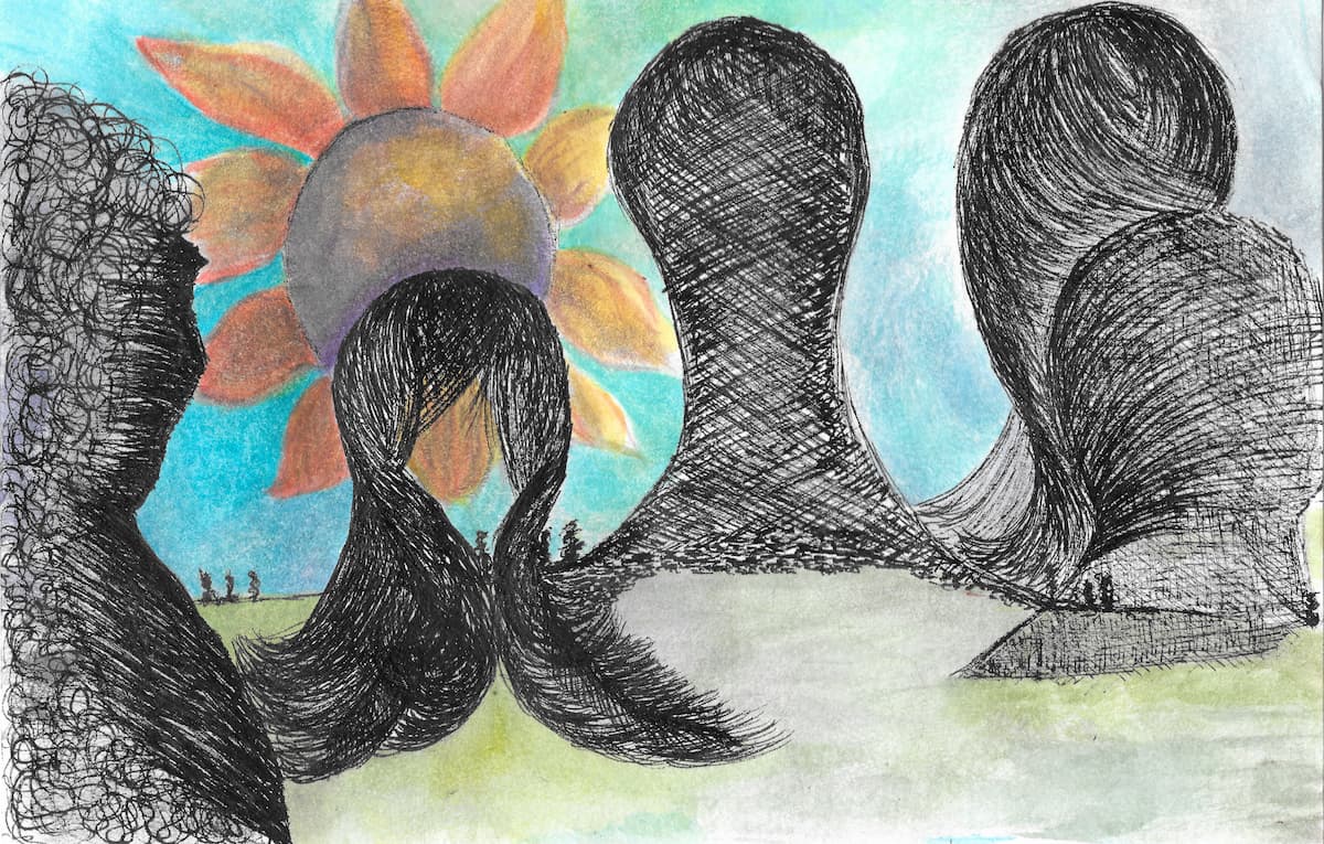 family portrait of estrangement